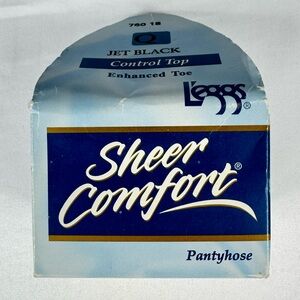 NIB Leggs Sheer Comfort Pantyhose in Jet Black